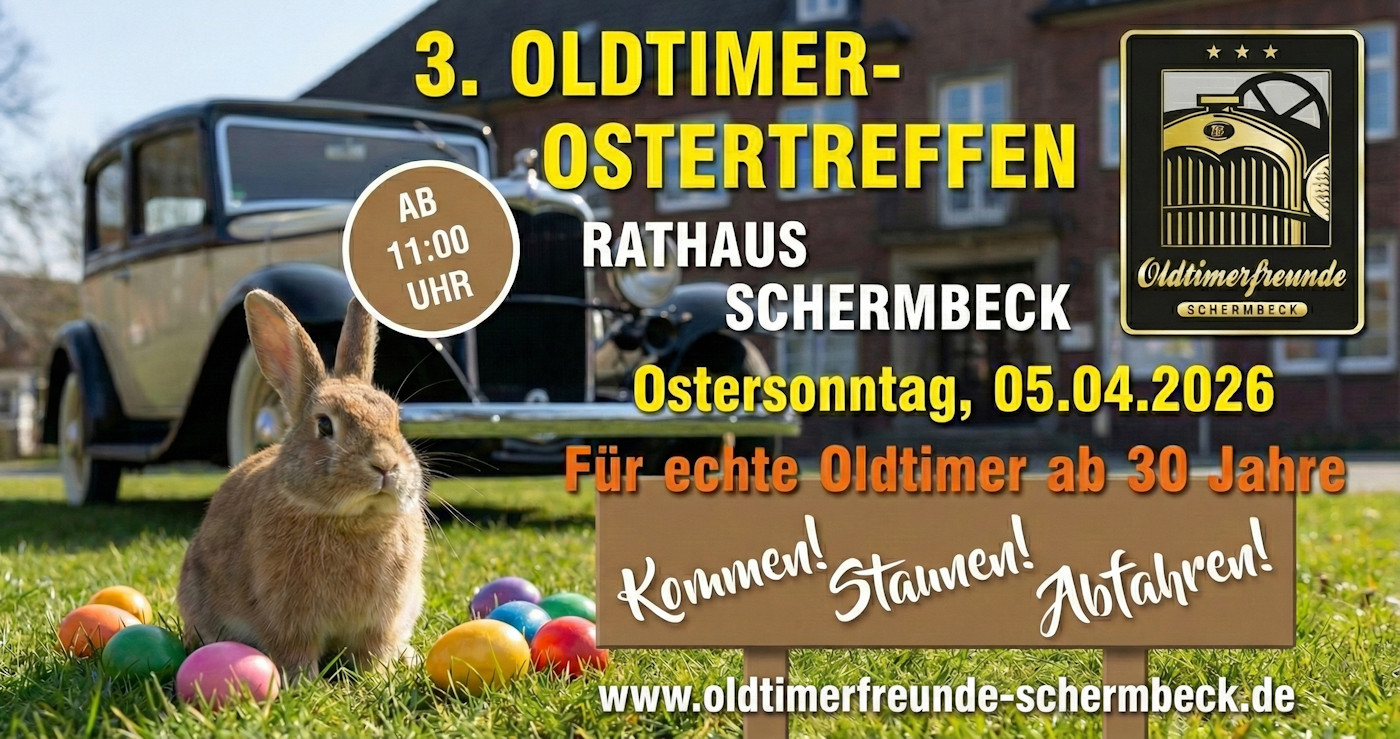 2. Oldtimer-Ostertreffen Rathaus Schermbeck